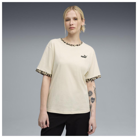 Puma Γυναικεία κοντομάνικη μπλούζα Essentials Animal Print Relaxed Tee